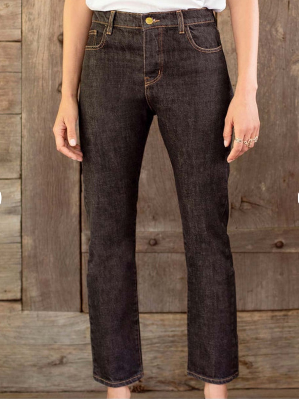 Mister K Joey Dark Rinse Straight-Leg Mid-Rise Jeans 25